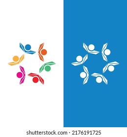 Community, network and social icon design template