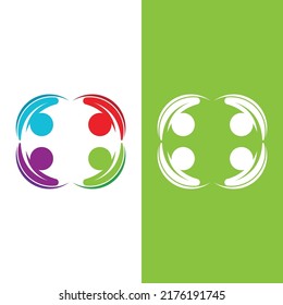 Community, network and social icon design template