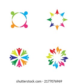 Community, network and social icon design template