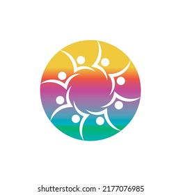 Community, network and social icon design template