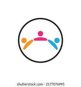 Community, network and social icon design template