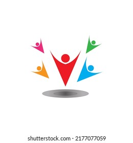 Community, network and social icon design template