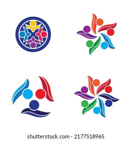 Community, network and social icon design template