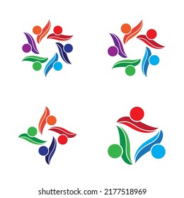Community, network and social icon design template