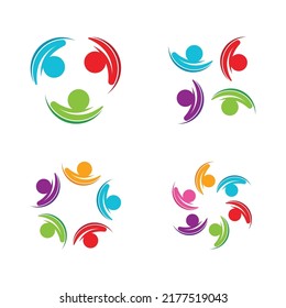 Community, network and social icon design template