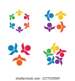 Plantilla de diseño de iconos comunitarios, de red y sociales