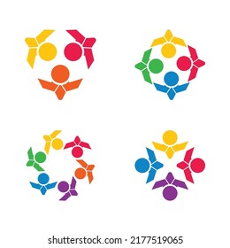 Plantilla de diseño de iconos comunitarios, de red y sociales