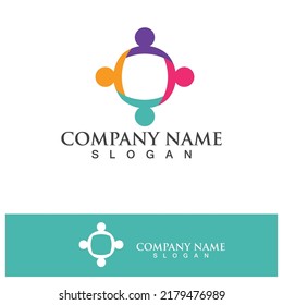 Community, network and social icon design template