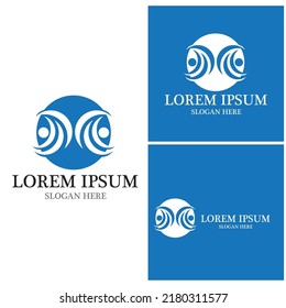 Community, network and social icon design template