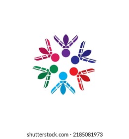Community, network and social icon design template