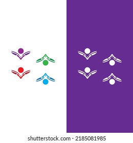Community, network and social icon design template