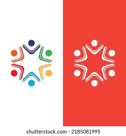 Community, network and social icon design template