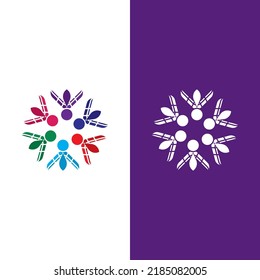 Community, network and social icon design template