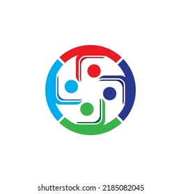 Community, network and social icon design template