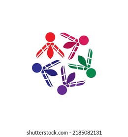 Community, network and social icon design template