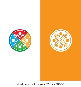 Plantilla de diseño de iconos comunitarios, de red y sociales