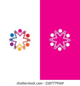 Community, network and social icon design template
