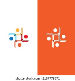 Community, network and social icon design template