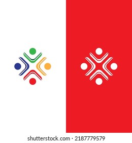 Community, network and social icon design template