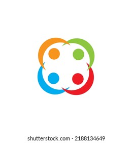 Community, network and social icon design template