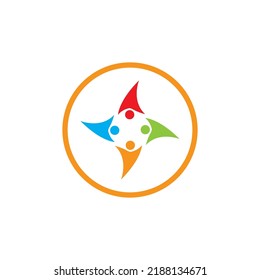 Community, network and social icon design template
