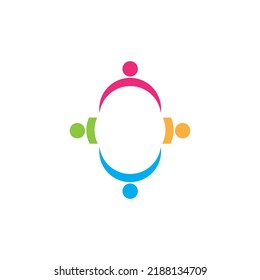 Community, network and social icon design template