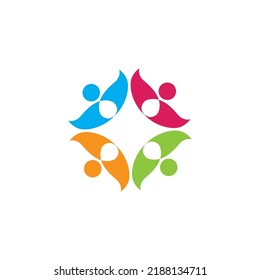 Community, network and social icon design template