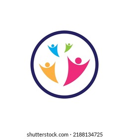 Community, network and social icon design template