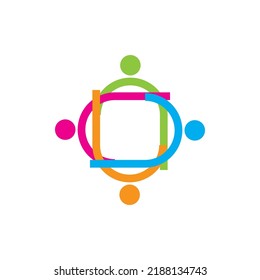 Community, network and social icon design template