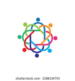 Community, network and social icon design template