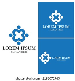 Community, network and social icon design template