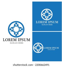 Community, network and social icon design template