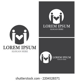 Community, network and social icon design template