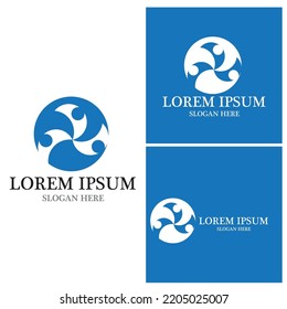 Community, network and social icon design template