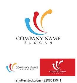 Community, network and social icon design template