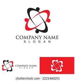 Community, network and social icon design template