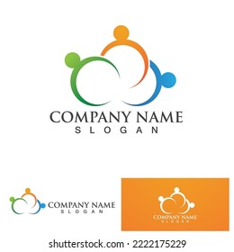 Community, network and social icon design template