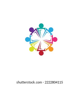 Community, network and social icon design template