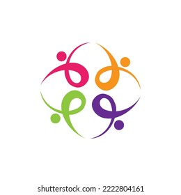 Community, network and social icon design template
