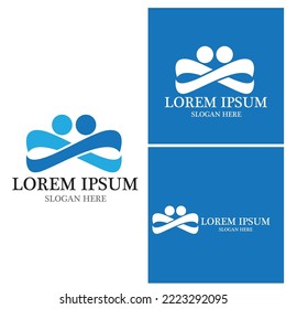 Community, network and social icon design template