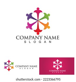 Community, network and social icon design template