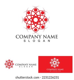 Community, network and social icon design template