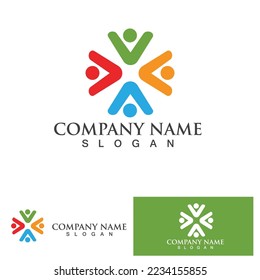 Community, network and social icon design template