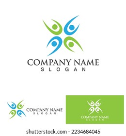 Community, network and social icon design template