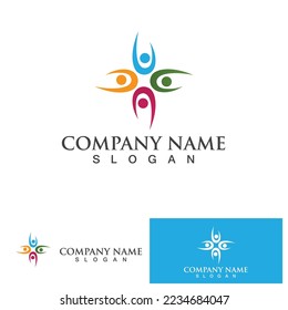 Community, network and social icon design template