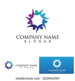 Community, network and social icon design template