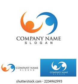 Community, network and social icon design template