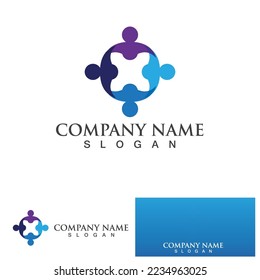 Community, network and social icon design template