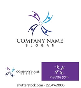 Community, network and social icon design template