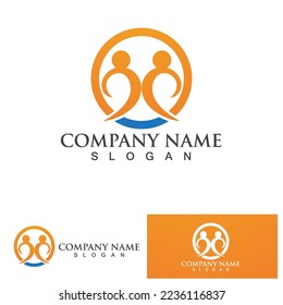 Community, network and social icon design template